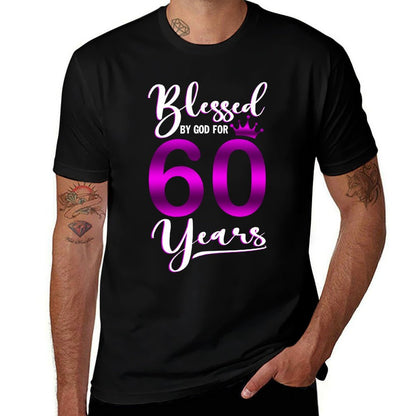Vintage Blessed by God For 60 Years Old Happy 60th Birthday  Vintage-inspired T-Shirt