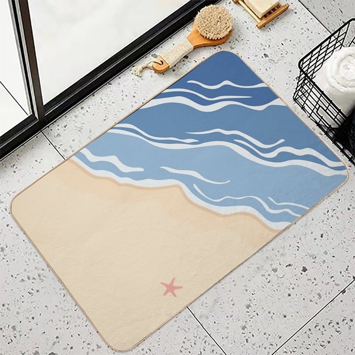 I Think I Could See The Beach #5  Non-Slip Bath Mat