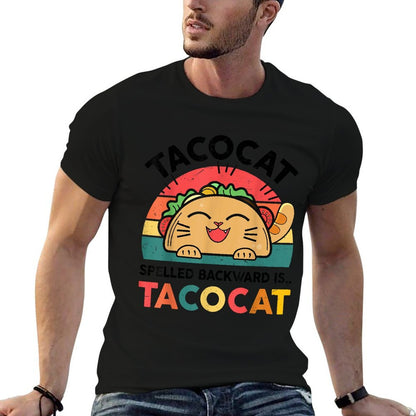 Taco Cat-Shirt Boy Spelled Backward Mexican Tuesday Funny  Tagless Design T-Shirt