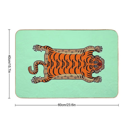 TIBETAN TIGER RUG-turquoise  Multi-Purpose Bath Mat