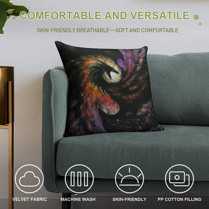 Dragon Galaxy Soft Bedroom Essential Throw Pillow