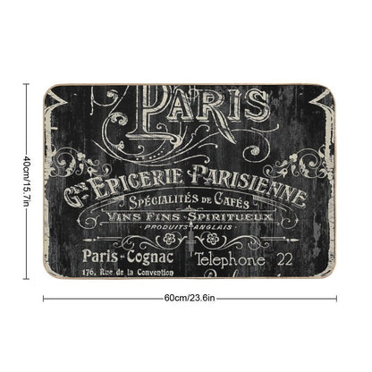 Paris Bistro  Non-Slip Bath Mat