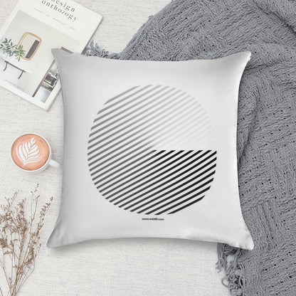 Stripes Can Be in A Disc (BoW) Soft Decorative Cover Throw Pillow