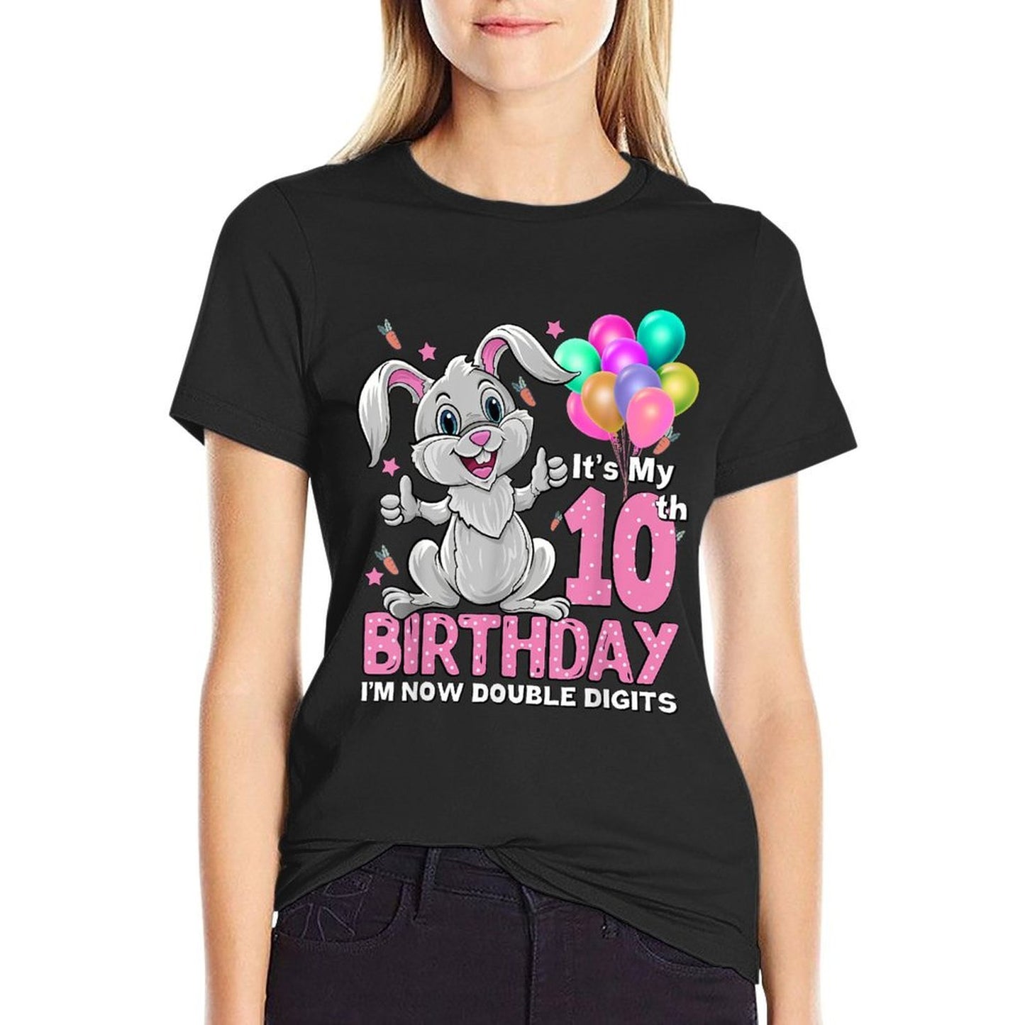 It's My 10th Birthday Rabbit 10th Birthday 10 Years Old Girl  Soft T-Shirt