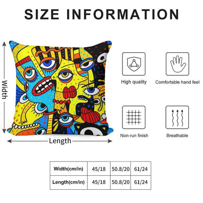 Social Distancing Soft Ultra-Soft Texture Throw Pillow