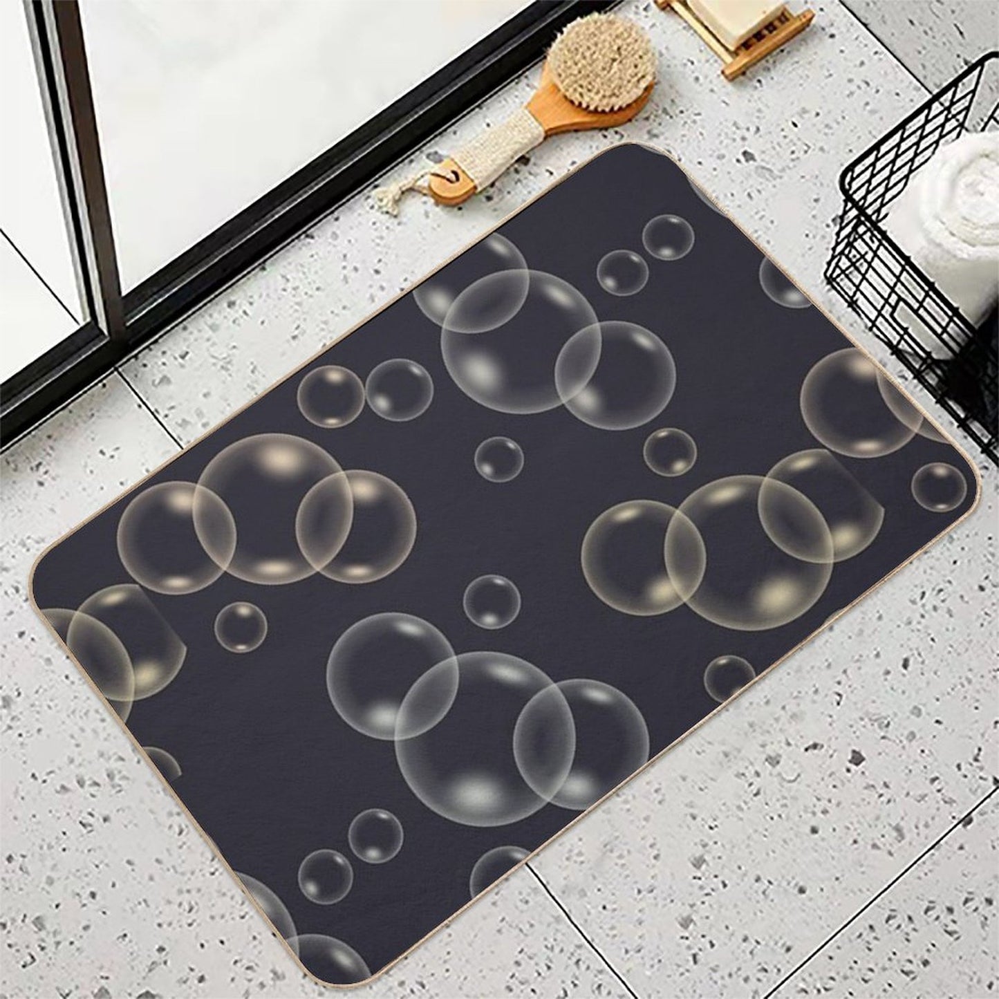 Bubbly  High-Traffic Bath Mat