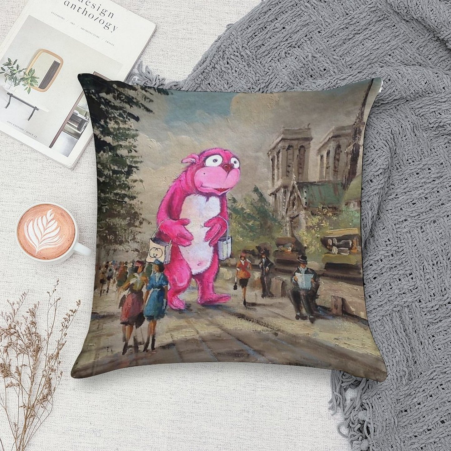 The Tourist Soft Reinforced Edging Throw Pillow