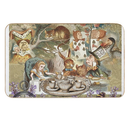 Alice in Wonderland Tea Party  Non-Slip Bath Mat