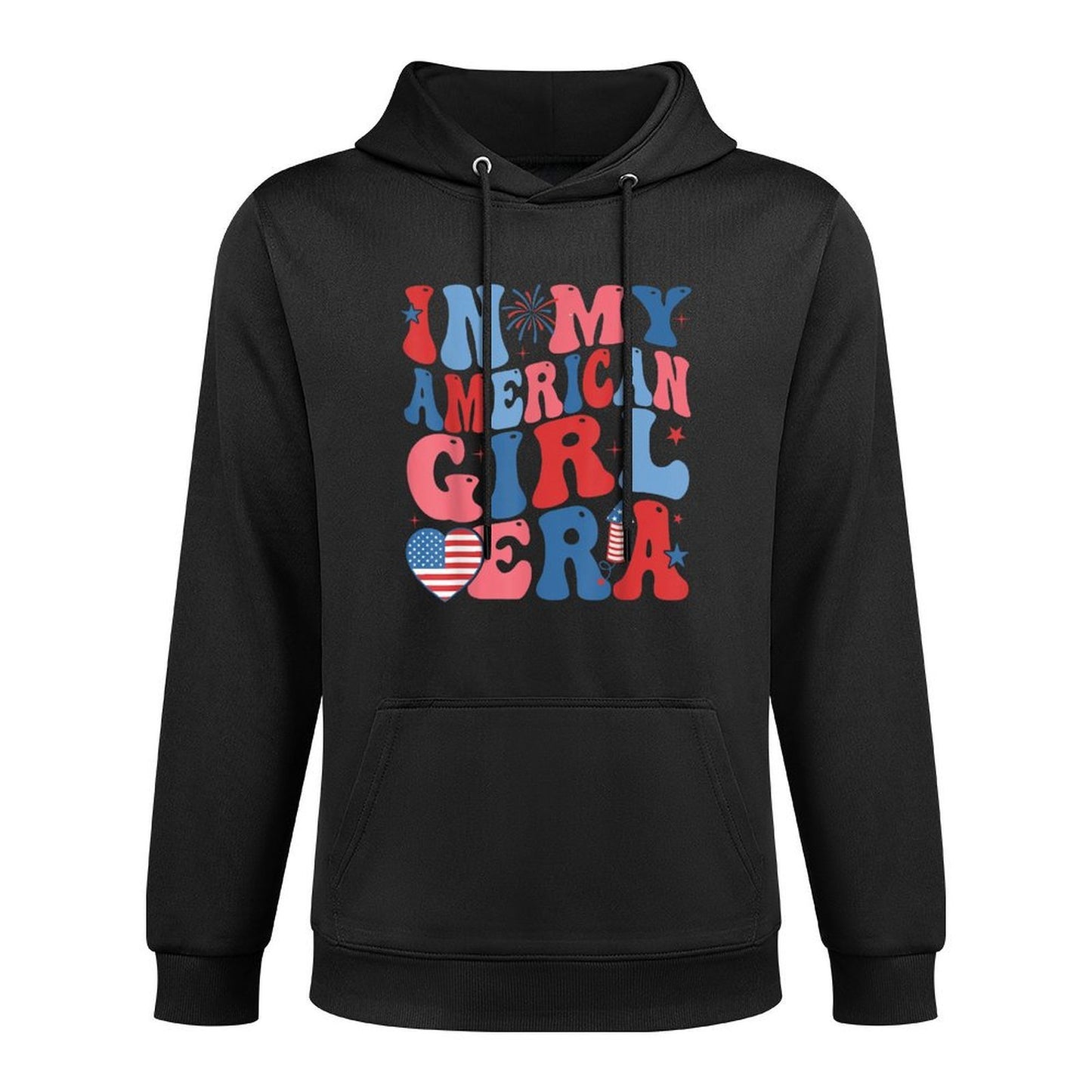 In My American Girl Era Retro 4th of July Fourth Groovy Versatile Streetwear Hoodie