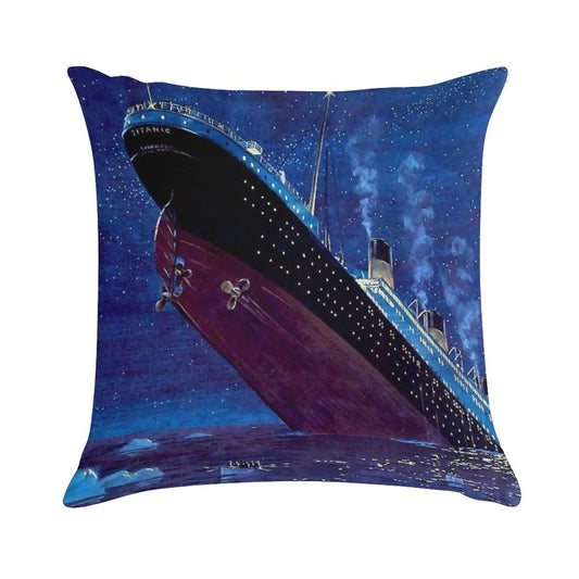 Titanic Sinking Soft Decorative Cover Throw Pillow