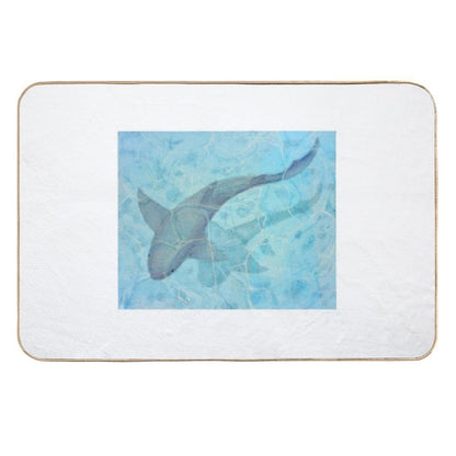 Turquoise And Transparent Sea  Anti-Trip Bath Mat