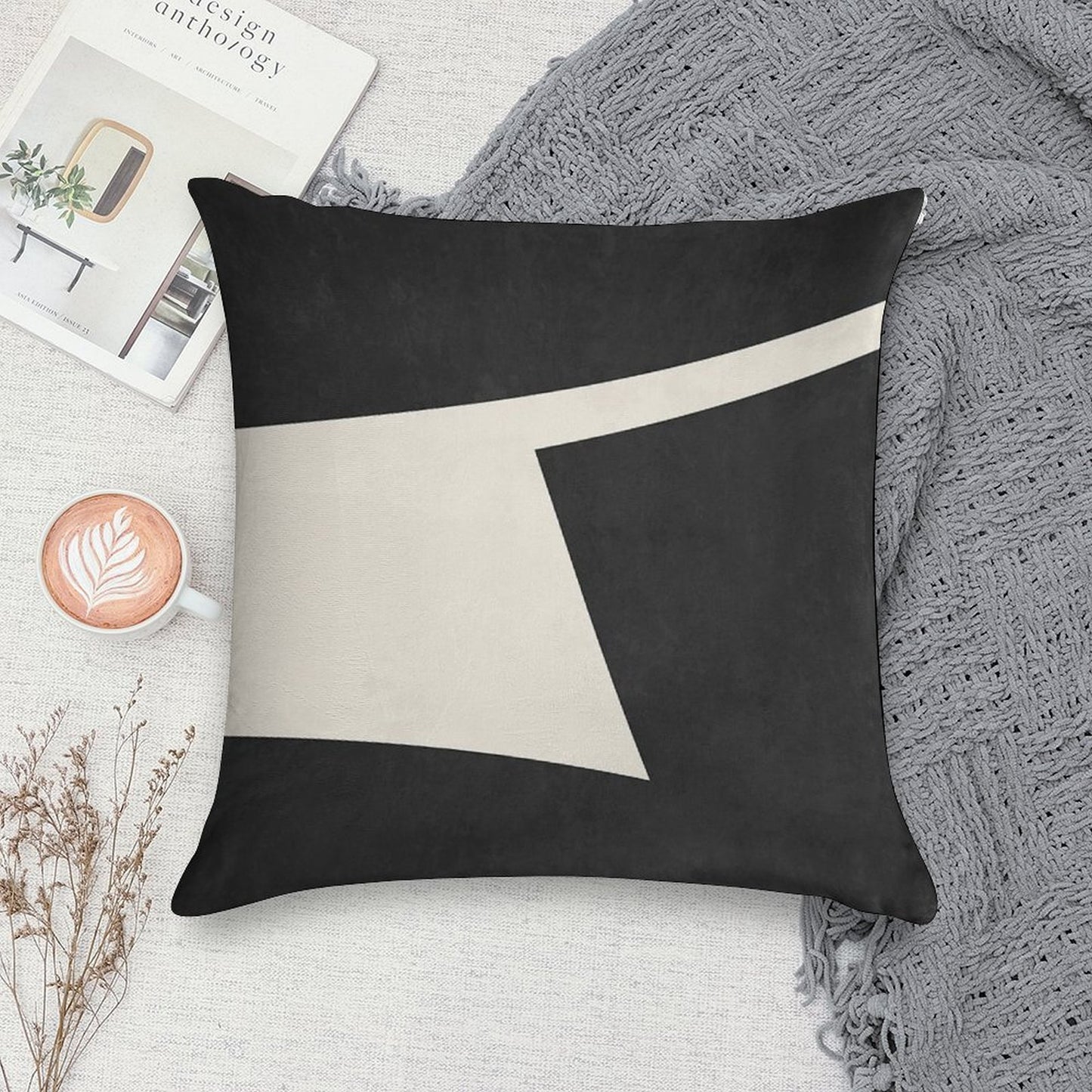ABSTRACT SHAPES 02 Soft Skin-Friendly Throw Pillow