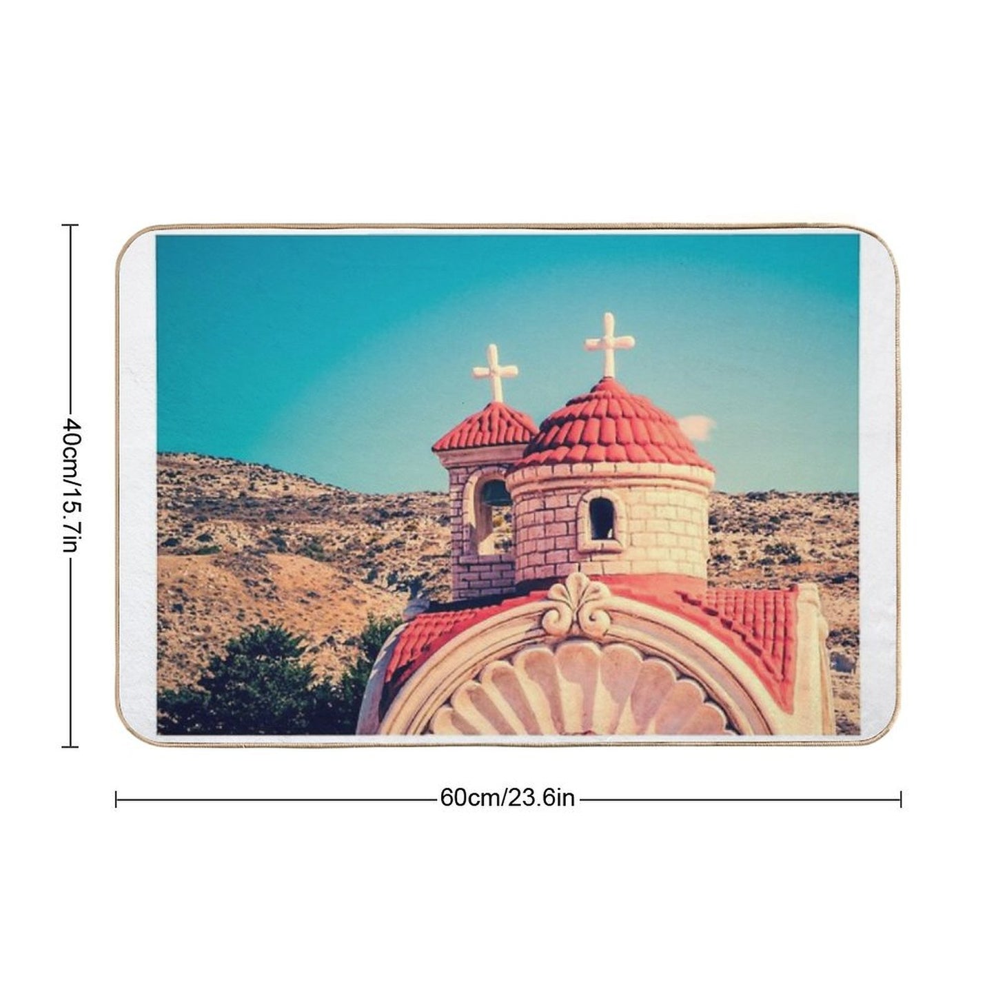 Roadside Shrine, Cyprus  Long-Lasting Bath Mat