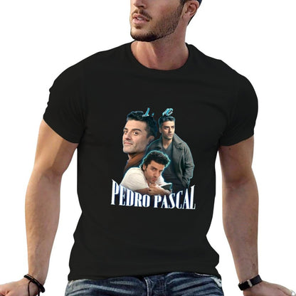 I Love Pedro Pascal Oscar Isaac Cursed Fan Collage  Polyester Blend T-Shirt