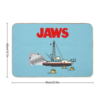 Jaws Movie Fan Art , Shark Beside Boat , Gonna Need A Bigger Boat  Slip-Resistant Bath Mat