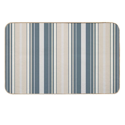 Nice & Neutral Slimming Effect Vertical Balanced Stripes  Long-Lasting Bath Mat