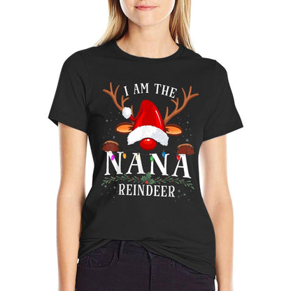 I Am The Nana Reindeer Christmas Family  Eco-friendly Material T-Shirt