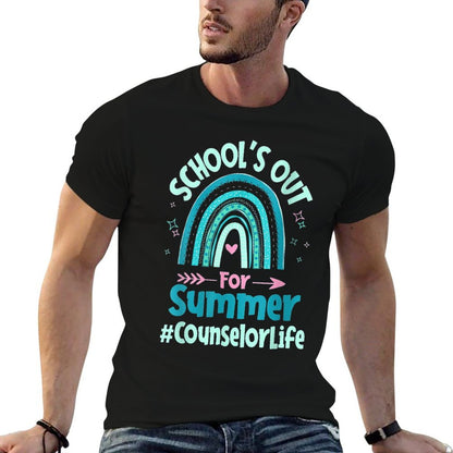 Counselor Life Last Day Of School Schools Out For Summer Tea  Cotton T-Shirt