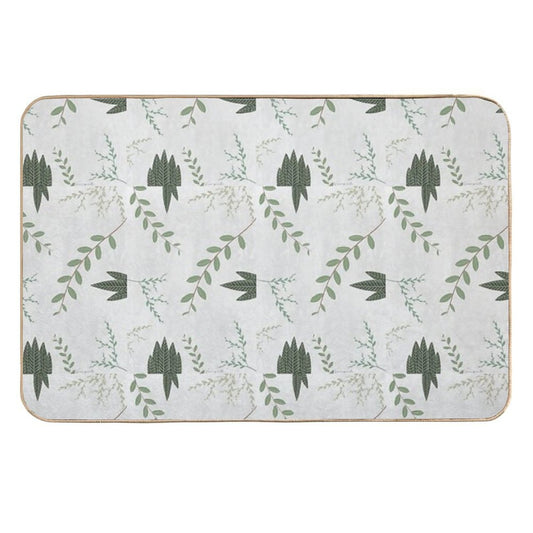 Botanical, Plants  Rapid-Drying Bath Mat