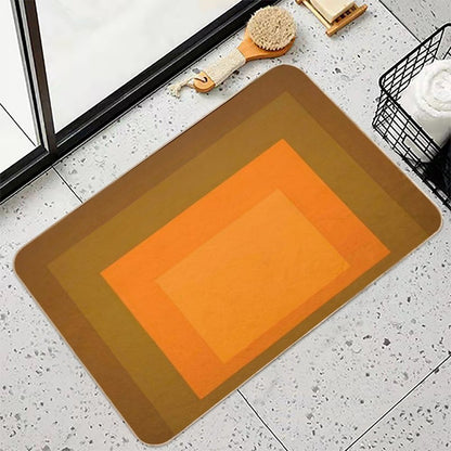 Josef Albers Homage to The Square Autumn Climax  Slip-Resistant Bath Mat