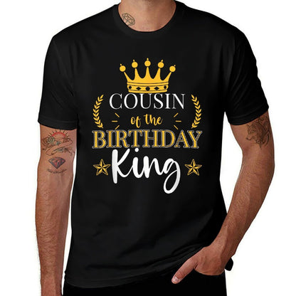Cousin of The Birthday King Theme Party Bday Celebration  Oversized Silhouette T-Shirt