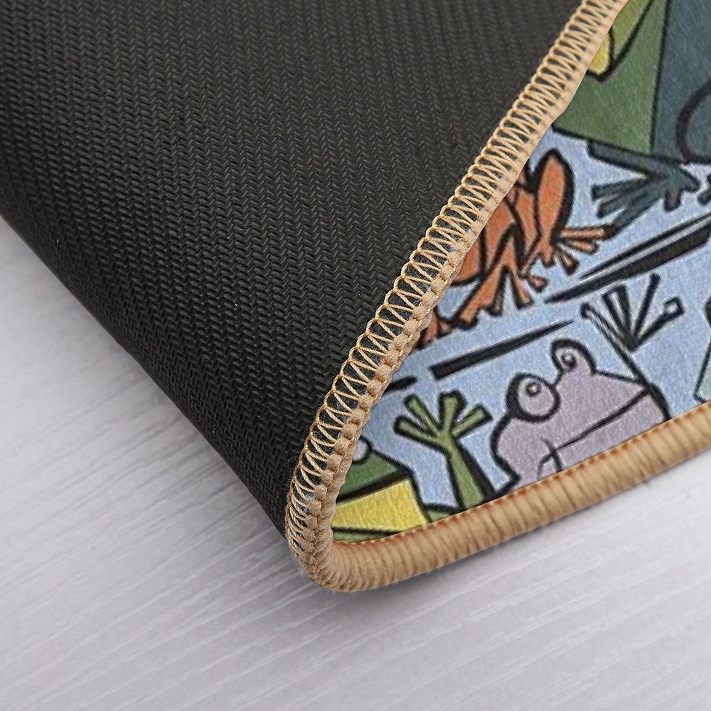 Funny Cool Artsy Frog Print Abstract Art  Slip-Resistant Bath Mat