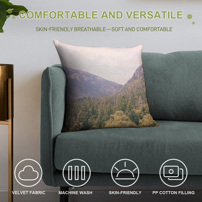 Yosemite Forest Soft High-Density Material Throw Pillow