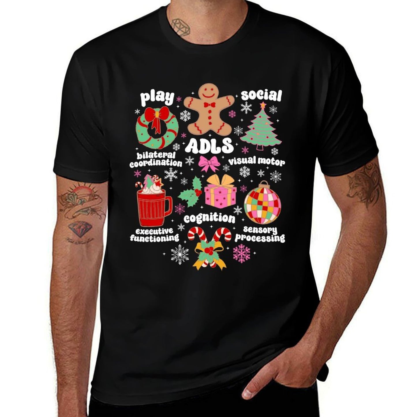 Groovy Occupational Therapist Christmas Occupational Therapy  Classic T-Shirt
