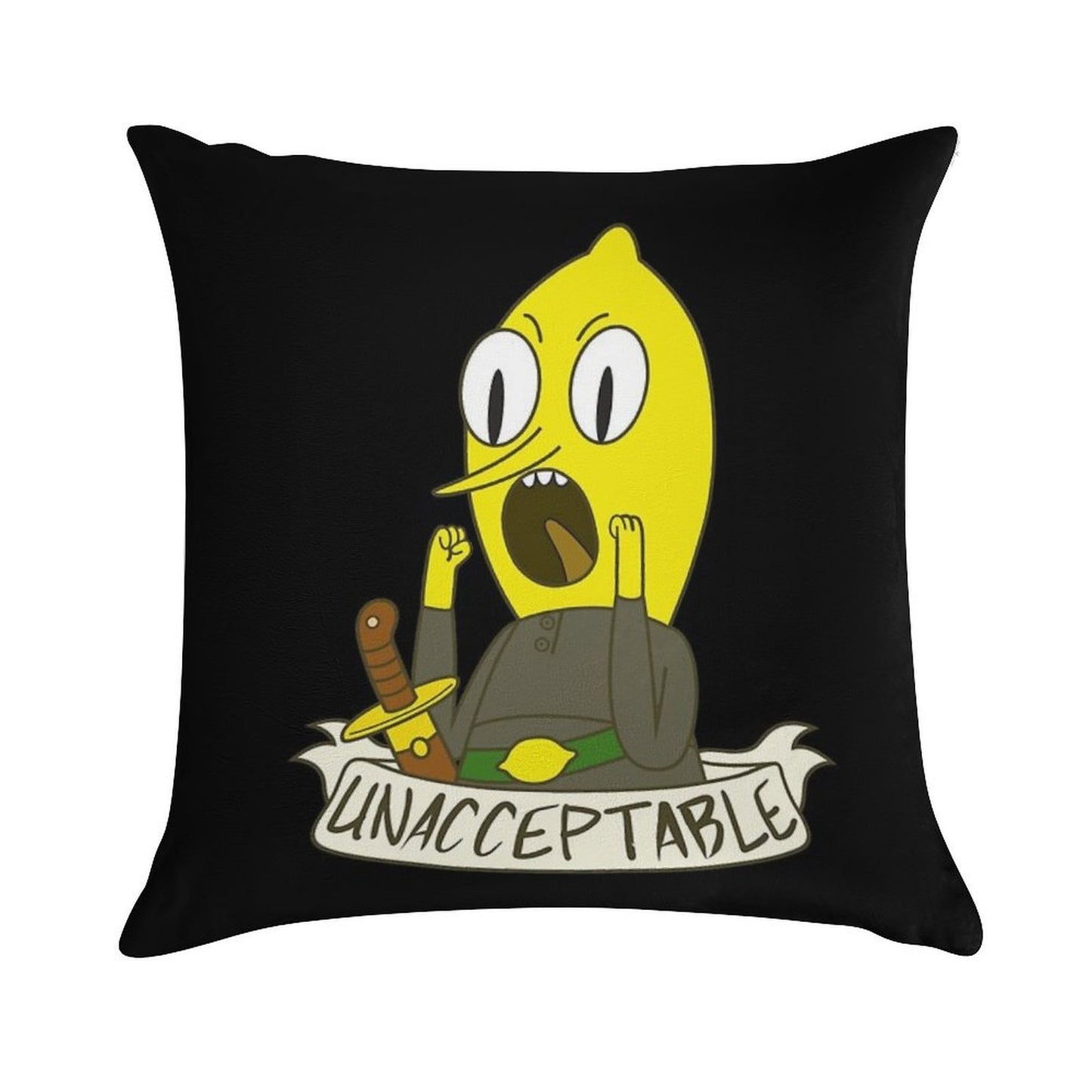 Lemongrab Soft Luxury Feel Throw Pillow
