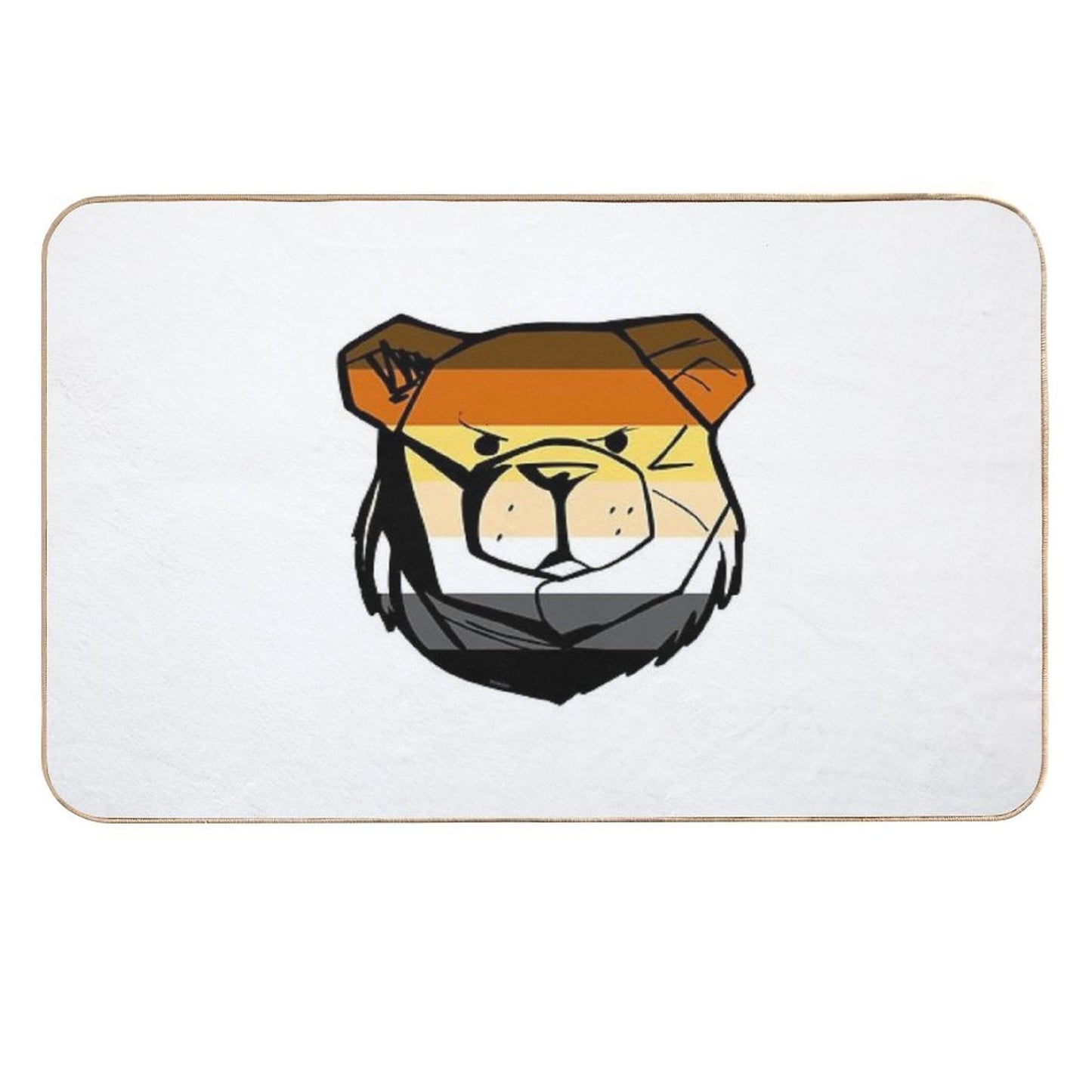 Robust Bear Flag  Toxin-Free Bath Mat