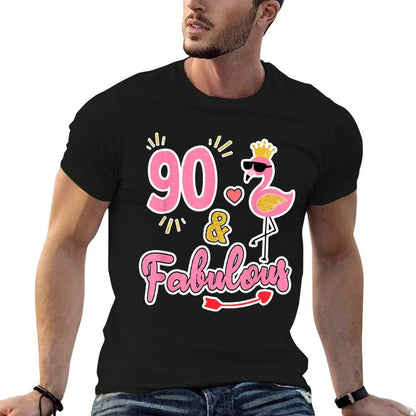 90 And Fabulous - 90 Years Old Gift - 90th Birthday  Versatile T-Shirt