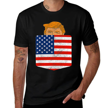 Trump In Your Pocket USA Election Trump For 2024 4th Of July  Oversized Silhouette T-Shirt