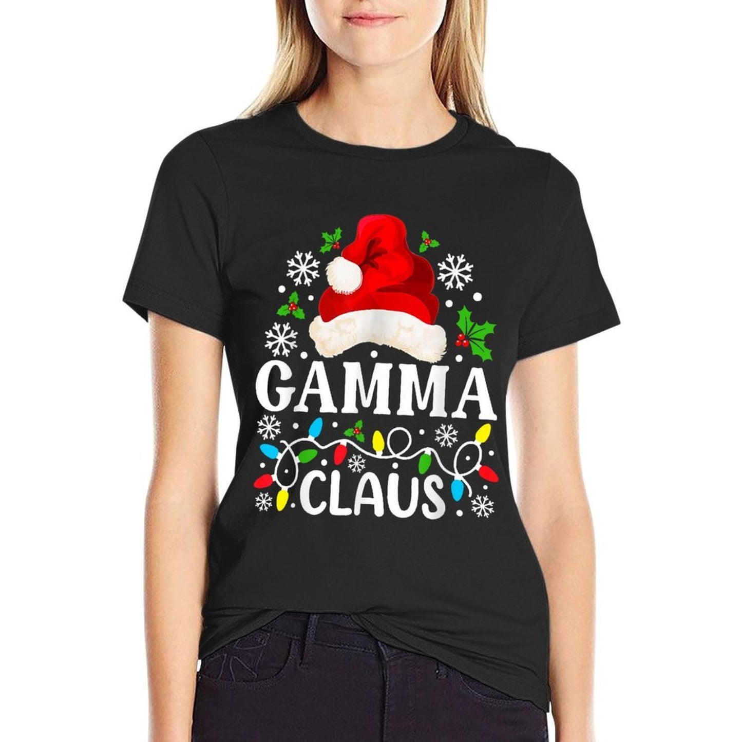 Gamma Claus Funny Christmas Family Matching Grandma  Tagless Design T-Shirt