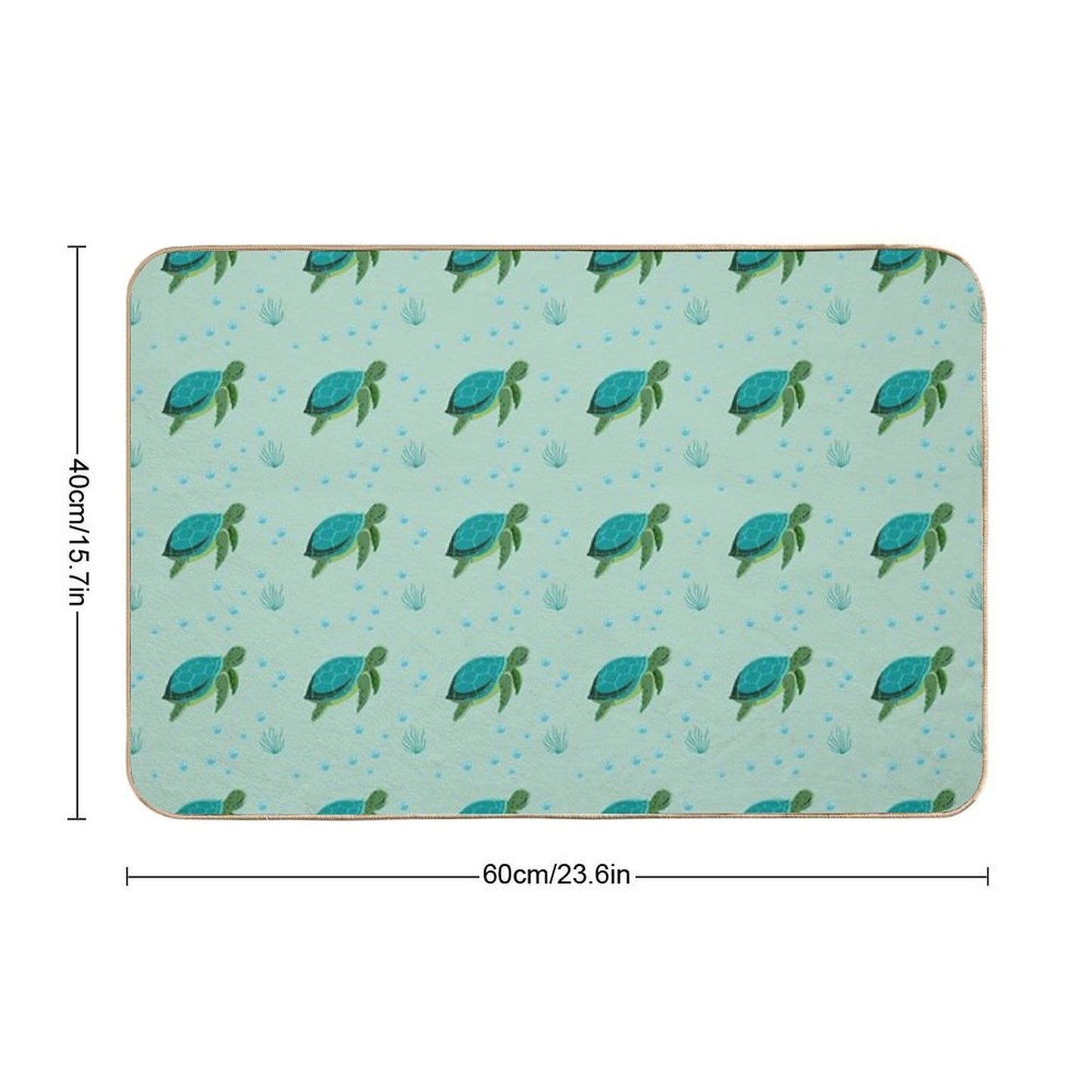 Ocean Sea Turtle  Dirt-Trapping Bath Mat