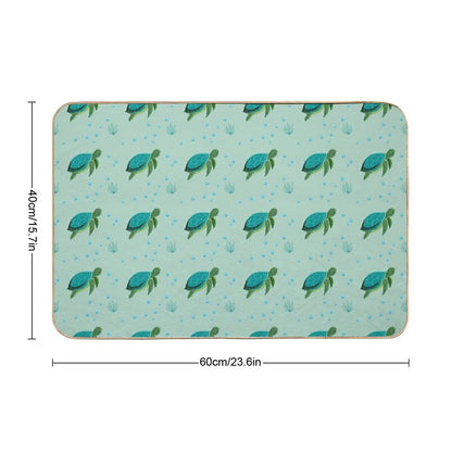Ocean Sea Turtle  Dirt-Trapping Bath Mat