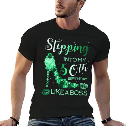 Womens 50th Birthday Women Emerald Birthstone May Gift  Stretchy T-Shirt