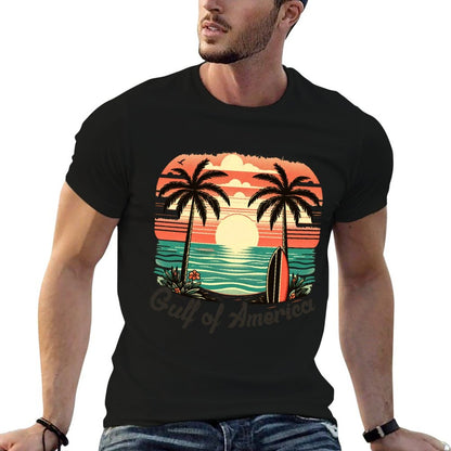 Gulf of USA America Vintage Beach America&#39;s Gulf Mexico Sweatshirt Relaxed-fit T-Shirt