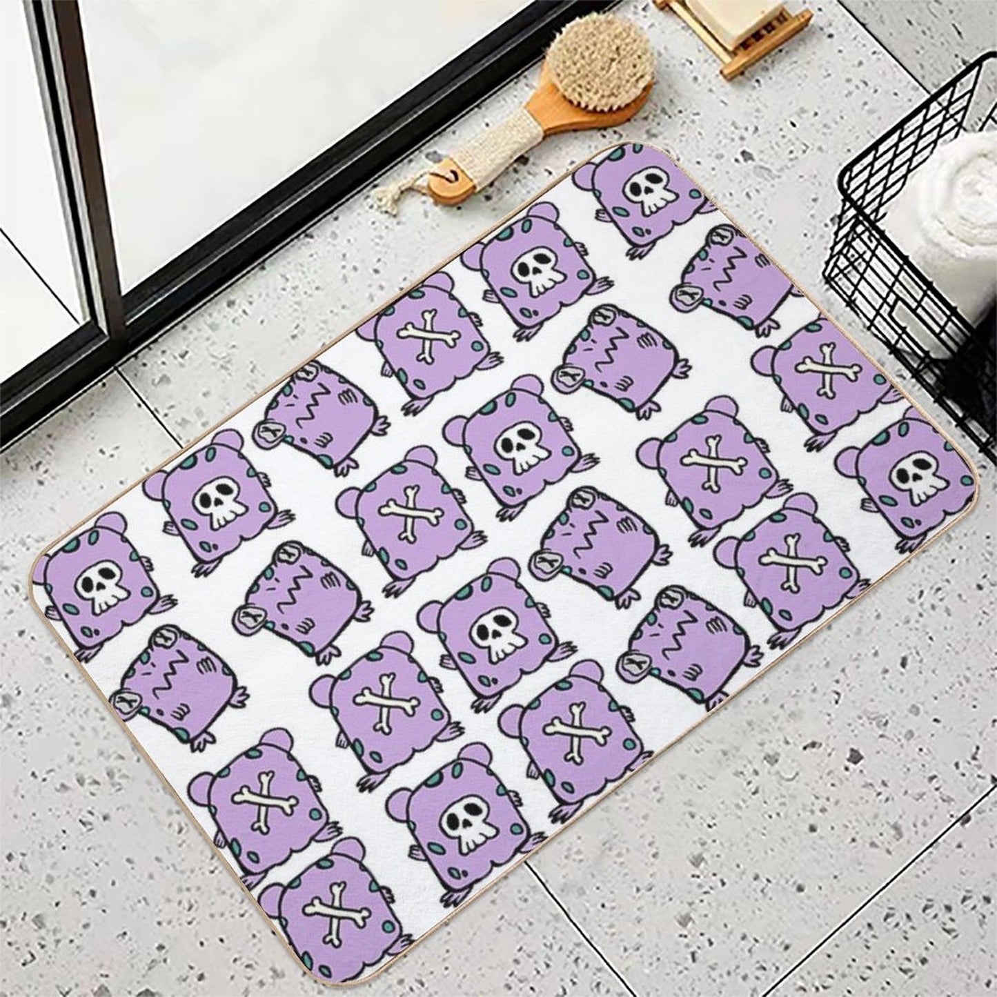 Croaker Pattern (frog And Toad) Durable Bath Mat