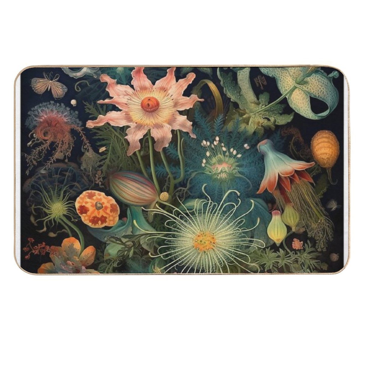 A.I. Gardens  Sampling Masters  Ernst Haeckel + James McNeill Whistler  Versatile Bath Mat