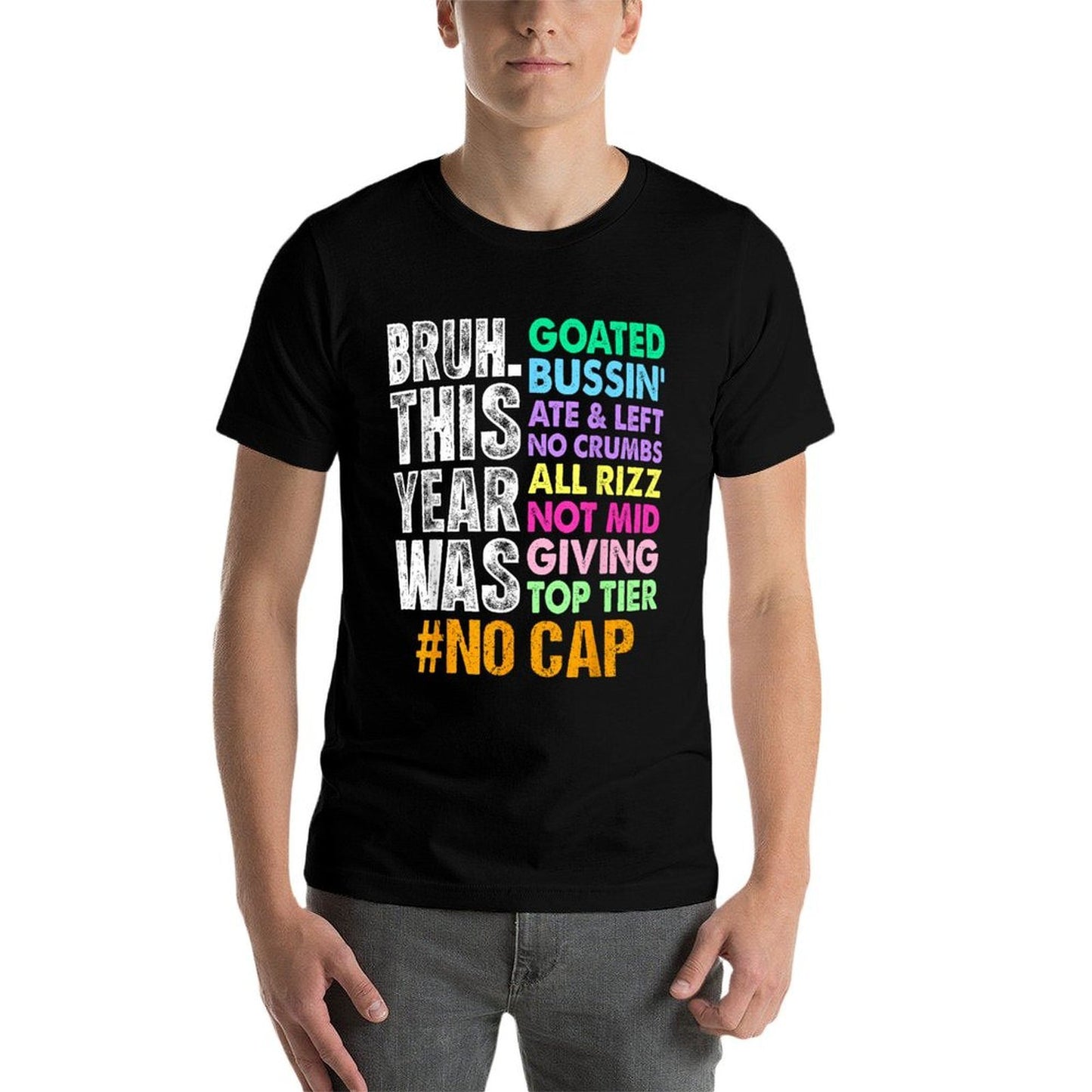 Bruh This Year Was Goated No Cap Funny Last Day of School  Classic T-Shirt