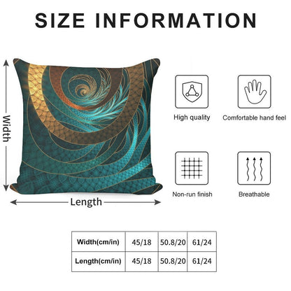 Beautiful Corded Leather Turquoise Fractal Bangles Soft Style Accent Throw Pillow