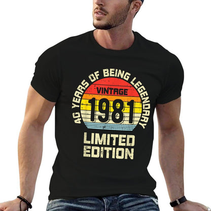 Vintage 1981 Limited Edition 40 Year Legendary 40th Birthday  Relaxed-fit T-Shirt