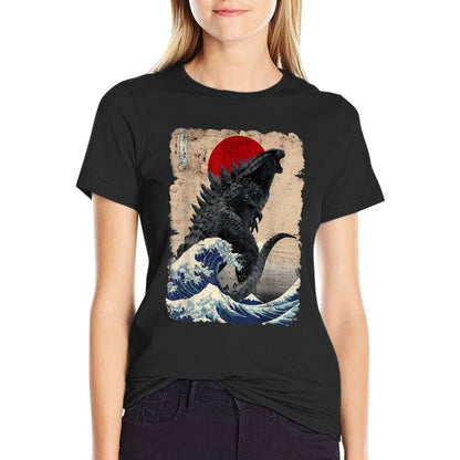Retro Vintage Japanese Art Legendary Rare Kaiju Slim-fit Cut T-Shirt