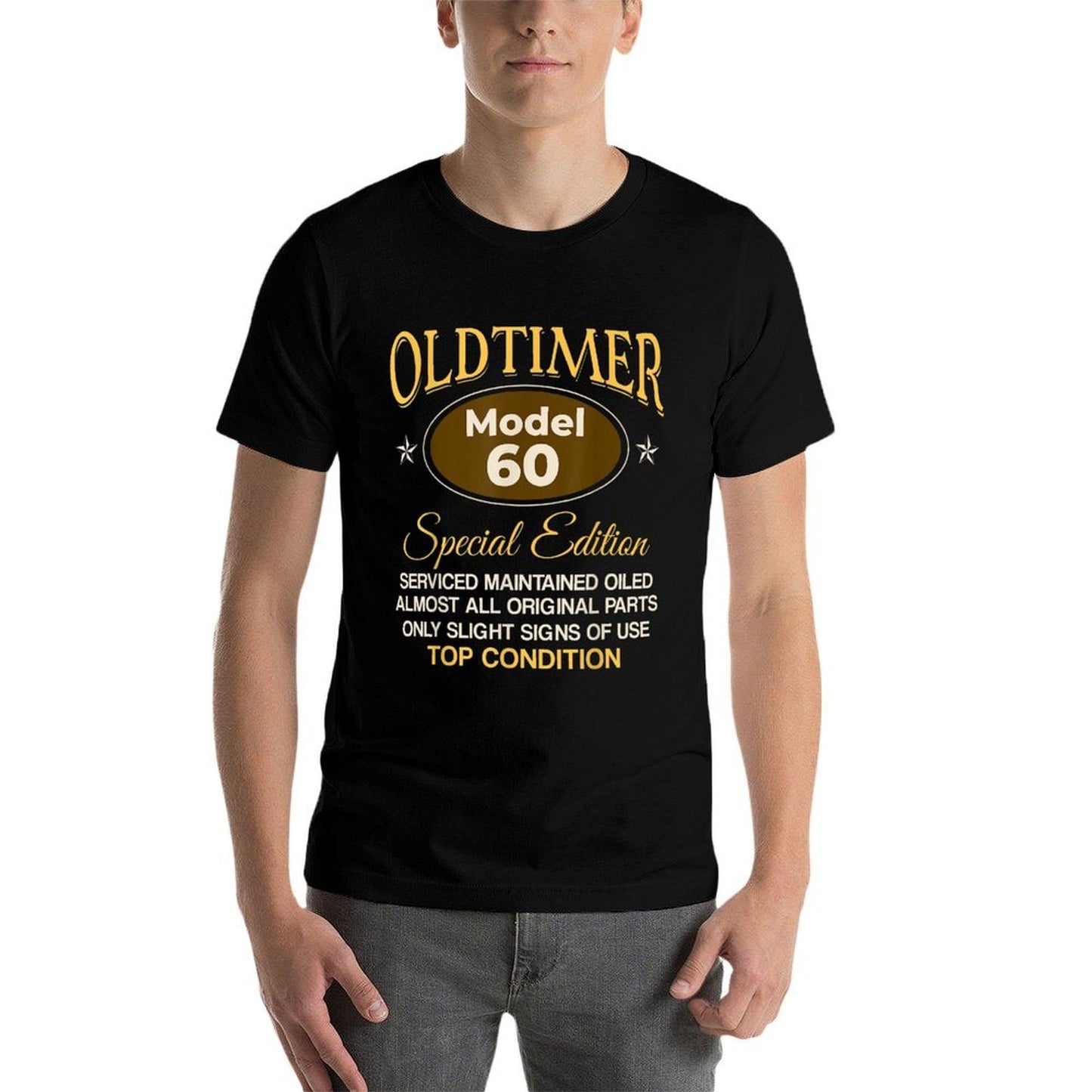 Mens Oldtimer Model 60 Years Special Edition Retro 60th Birthday  Fade-proof Color T-Shirt