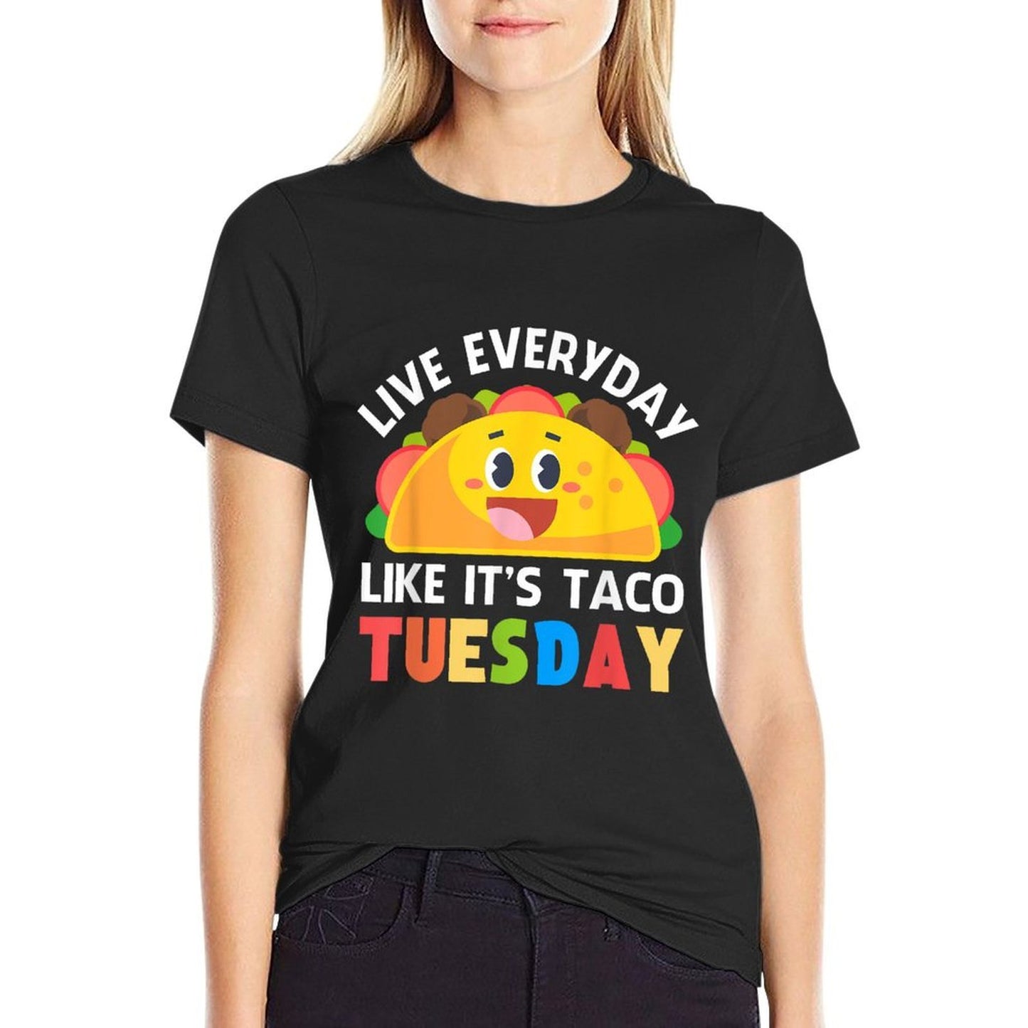 Taco Women Kids Boys Girls Everyday Like Taco Tuesday  Relaxed-fit T-Shirt