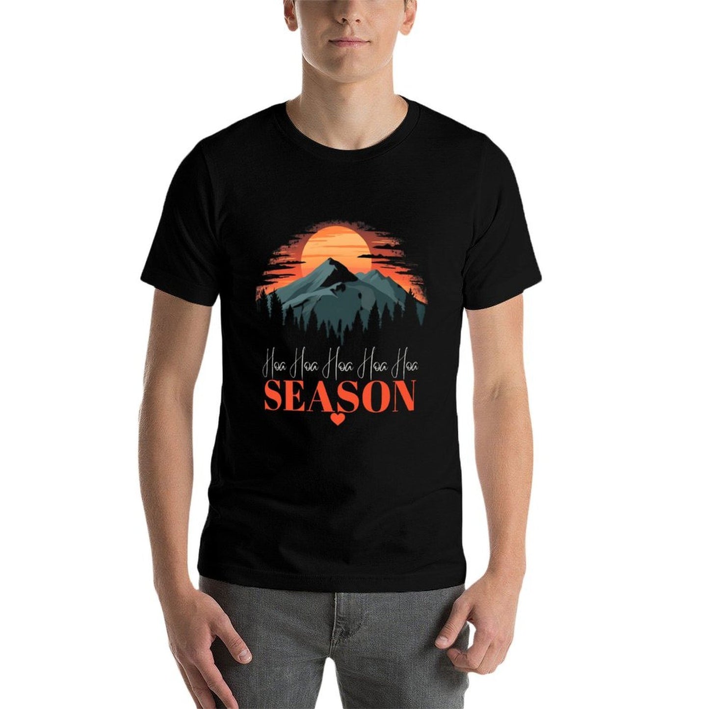 Hoa Hoa Hoa Hoa Hoa Cozy Season Twilight Lover Pine Forest  Trendy Pattern T-Shirt
