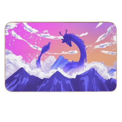 The Sleeping Dragon  Fade-Resistant Bath Mat