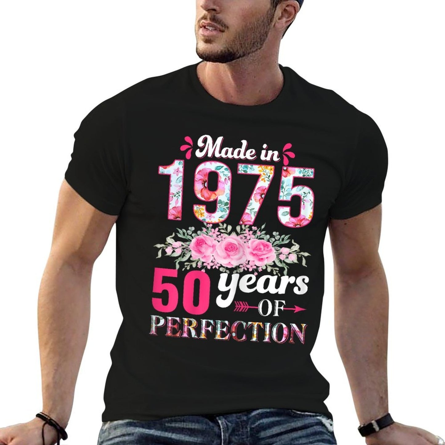 Made in 1975 50 Year Old Birthday Vintage 1975 50th Birthday Comfortable T-Shirt