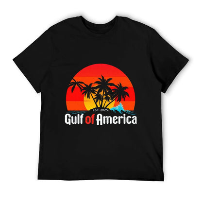 Retro Vintage Gulf Of US America 2025 American Flag Mexico Slim-fit Cut T-Shirt
