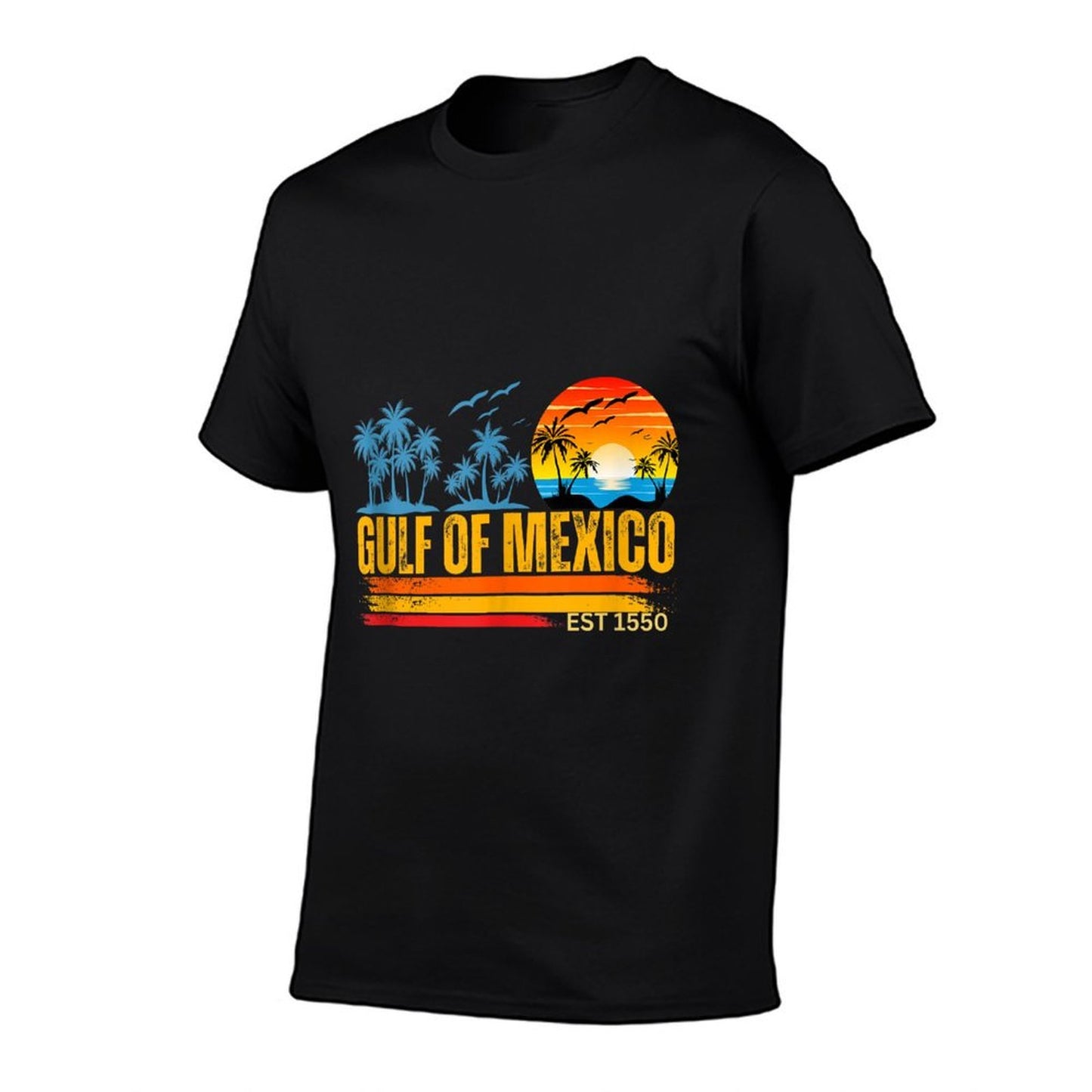 Gulf of Mexico Retro Vintage Beach Mens Women  Breathable T-Shirt